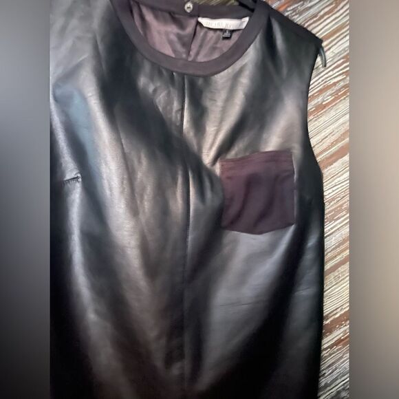 Rachel Roy vegan leather shift mini dress - Picture 6 of 9